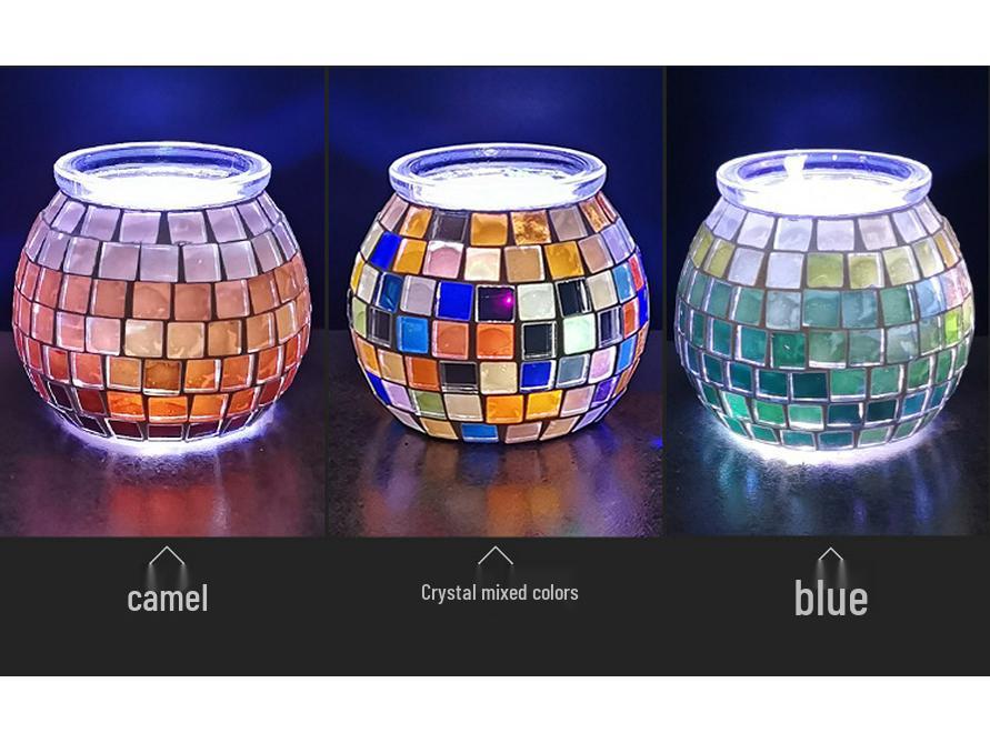 Handgemachtes DIY Glasmosaik Kerzenhalter Vase - Kreatives Eltern-Kind-Lernspielzeug, Perfekt für Geburtstagsgeschenke