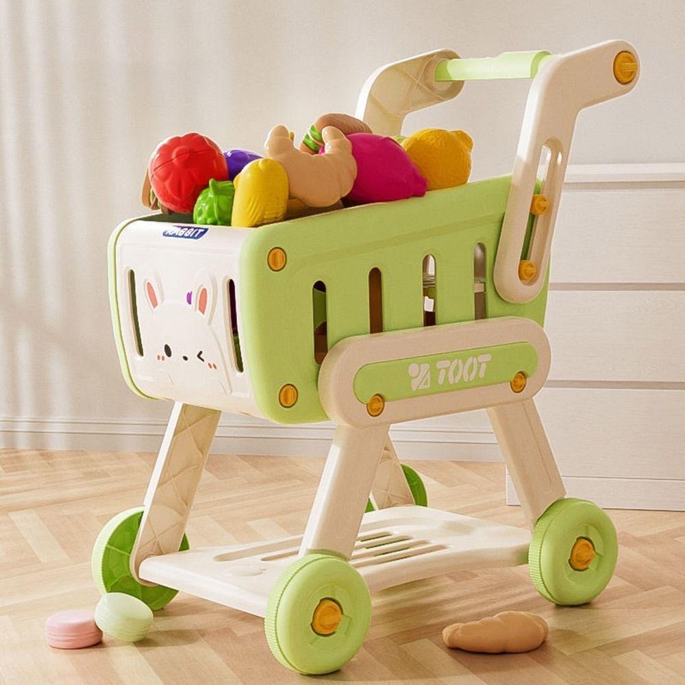32PCS/Set Shopping Cart Toy Set Multicolor Pretend Shopping Playset Toy Pretend Play