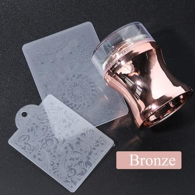 1 Set Nail Art Stamper, professionell, verschiedene Muster, hochwertige ABS-Nagel-Stempelplatten im neuen Stil für zu Hause
