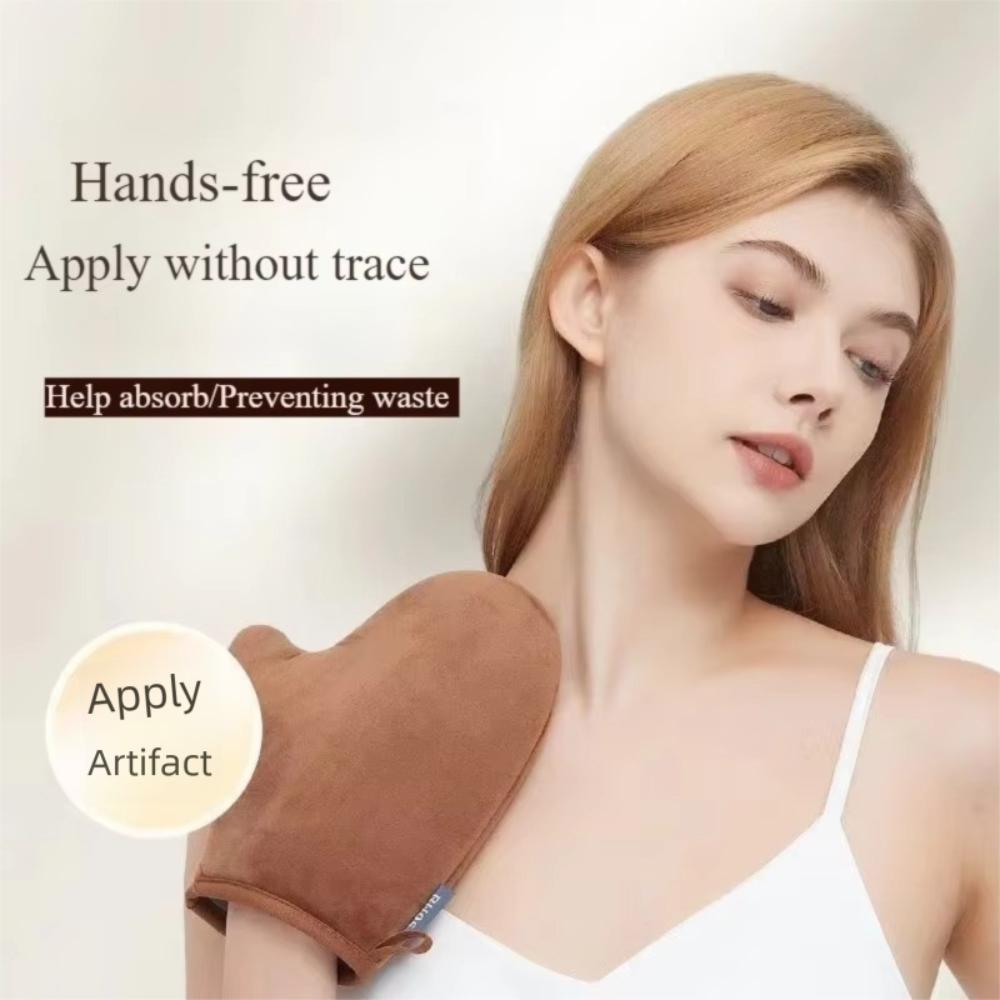 Makeup Applicator Body Lotion Glove Reusable Quick Dry Flocking Gloves Gifts Self-Tanning Mitt