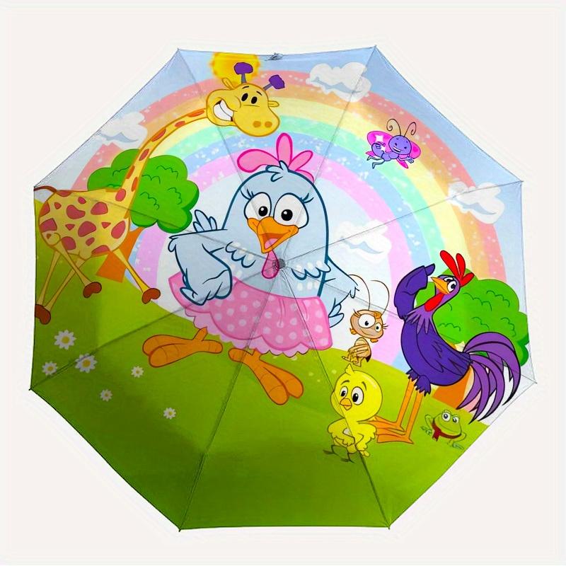 1pc Rainbow Animals Themed High-quality Umbrella,Automatic Opening and Closing Umbrella,Multi-functional Umbrella G0811282