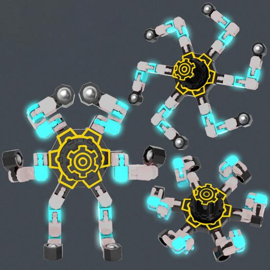 Deformation Fidget Spinner Portable Stress Relief Fingertip Mechanical Gyro Toy Kids Teens Adults Decompression Luminous Spinning Top Toy