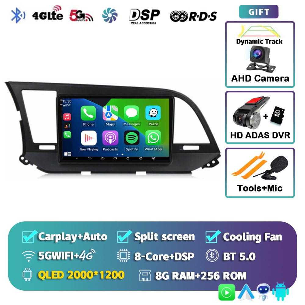 Android 14 Carplay Auto For Hyundai Elantra 6 2015 2016 2017 2018 Car Radio DPS GPS Navigaion Multimidia Video Player 360 Camera