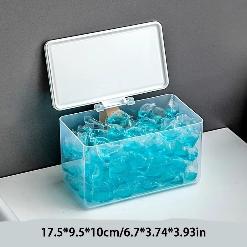 

Пластиковый контейнер для капсул для стирки большой вместимости, ящики для хранения, новая коробка для хранения, органайзер для ароматических бусин M