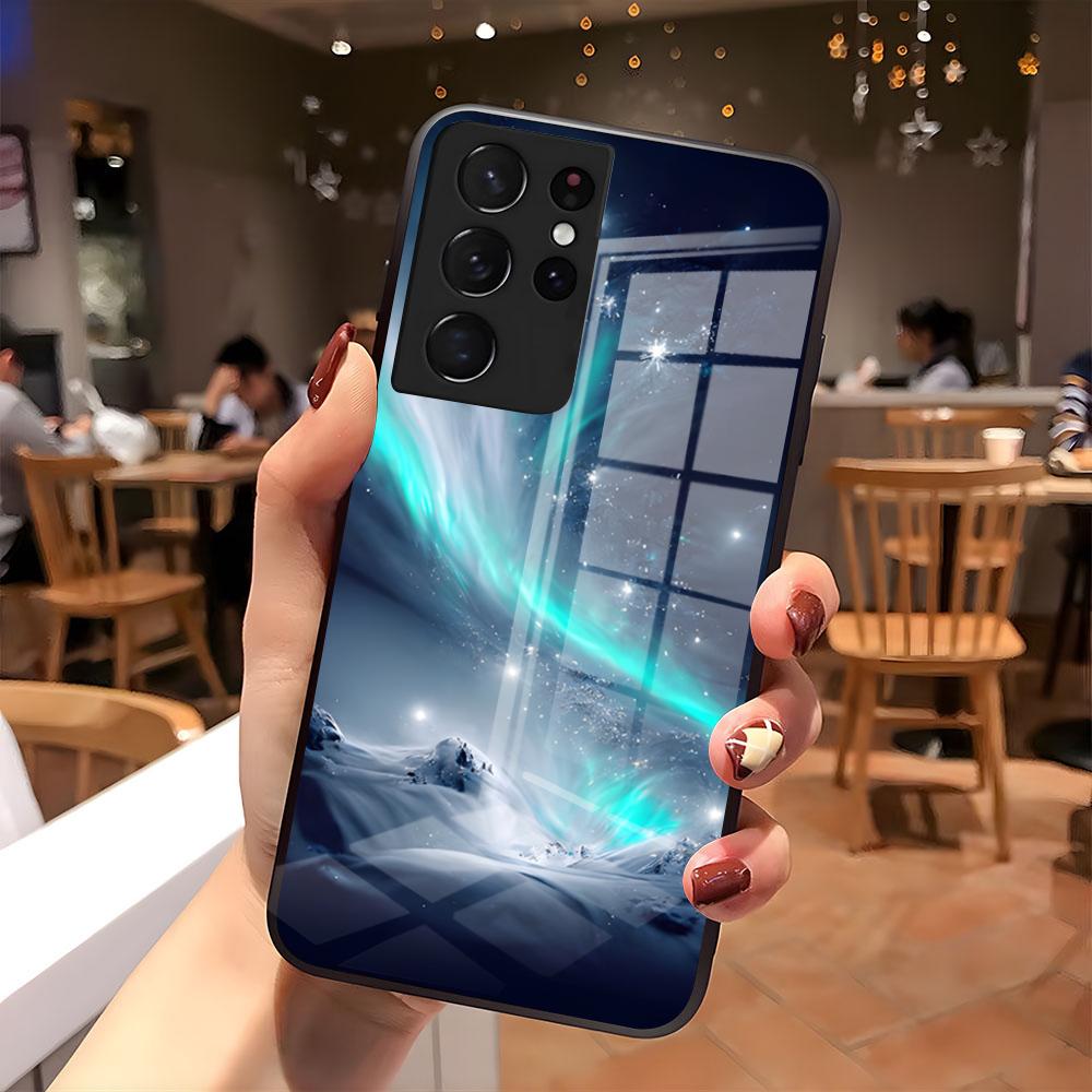 

Northern Lights Phone Case For Samsung A56 A36 A26 A16 A15 A25 A35 A55 A14 A34 A24 A54 Glass Case Samsung A56