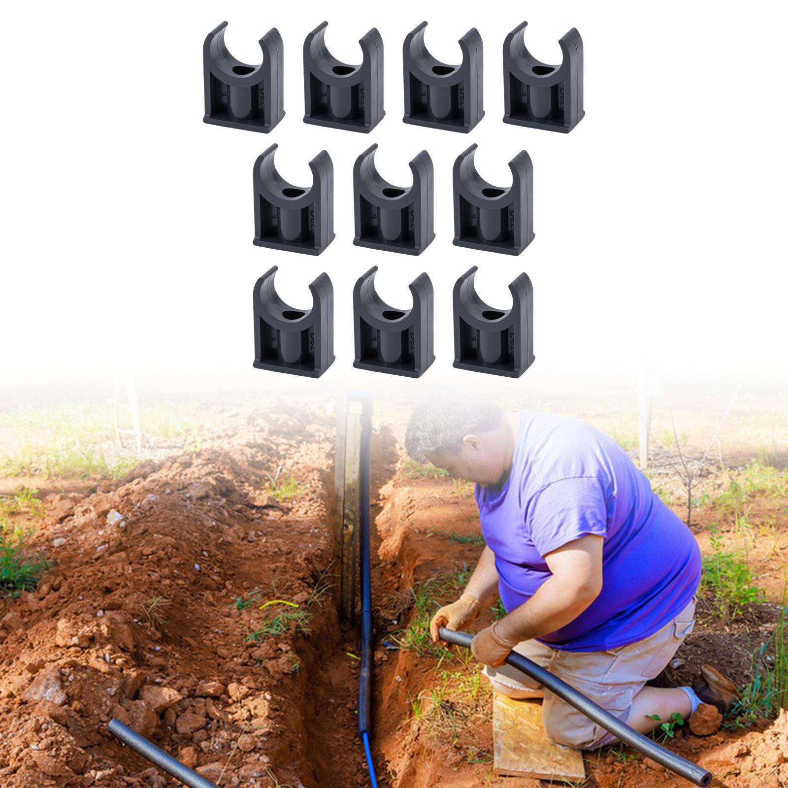 

10 Pieces PVC Pipe Clamps Clips Accessory Portable Practical Tubing Hose Buckles Inner Diameter 32mm