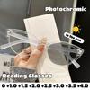 Men Women New Retro Cat Eye Photochromic Presbyopia Glasses Fashion Color Changing Reading Glasses HD Anti-blue Light Glasses