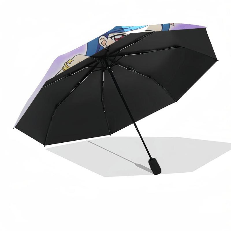 1pc Princess Lila Outdoor Umbrella - Automatic Opening/Closing, Portable 3-Fold Design, 8-Rib Iron Frame, Perfect Gift for Fans, Travelers, Daily Use.