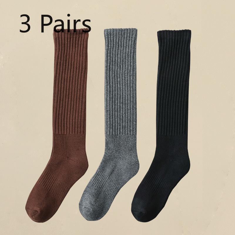 

3 пары мужских осенне-зимних теплых и толстых спортивных полотенец для бега и длинных носков 3 Pairs