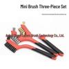 Stainless Steel Kitchen Brush Set - Three-Piece for Stove and Range Hood Cleaning
