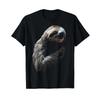 Sloth Portrait Artwork Animal Motif T Shirt Vintage Streetwear Homme Stretched Breathable Unisex Comfortable Slightly