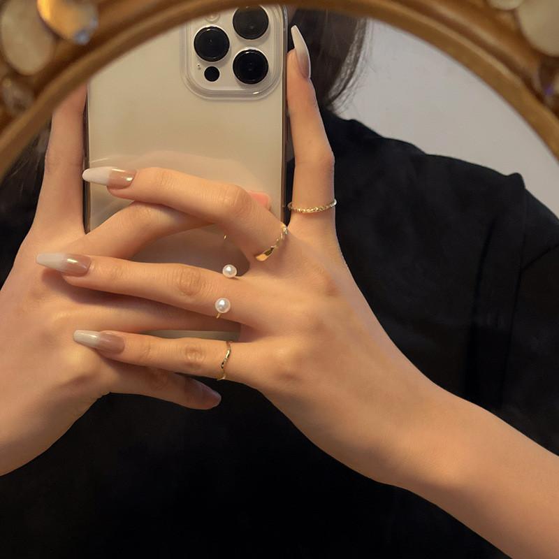 Inspired Fashionable Korean Zircon Ring Set With Multiple Color Options For Women Modern