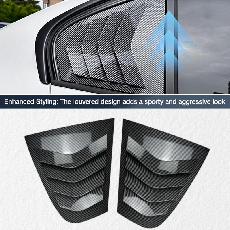 Par de Spoilers de Embellecedor Lateral Trasero para BMW Serie 3 F30 Sedán 2013 2014 2015 2016- Cubierta de Persiana de Ventana Rejillas de Ventilación