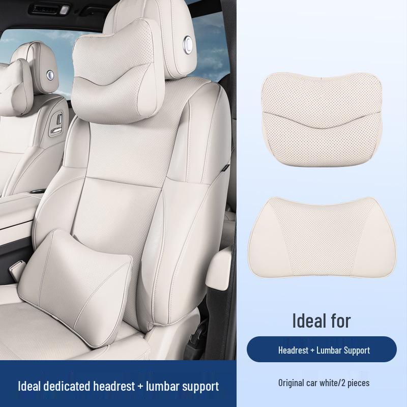 Neck Support Pillow for Ideal Headrest L6L7/L8/L9: MEGA Car Lumbar and Neck Protector