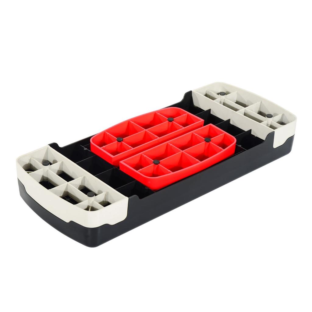 Fitness Stepper, Aerobic, 2 Levels 10/15 cm, 150 kg Load, 68 x 29 x 15 cm, Black and Red