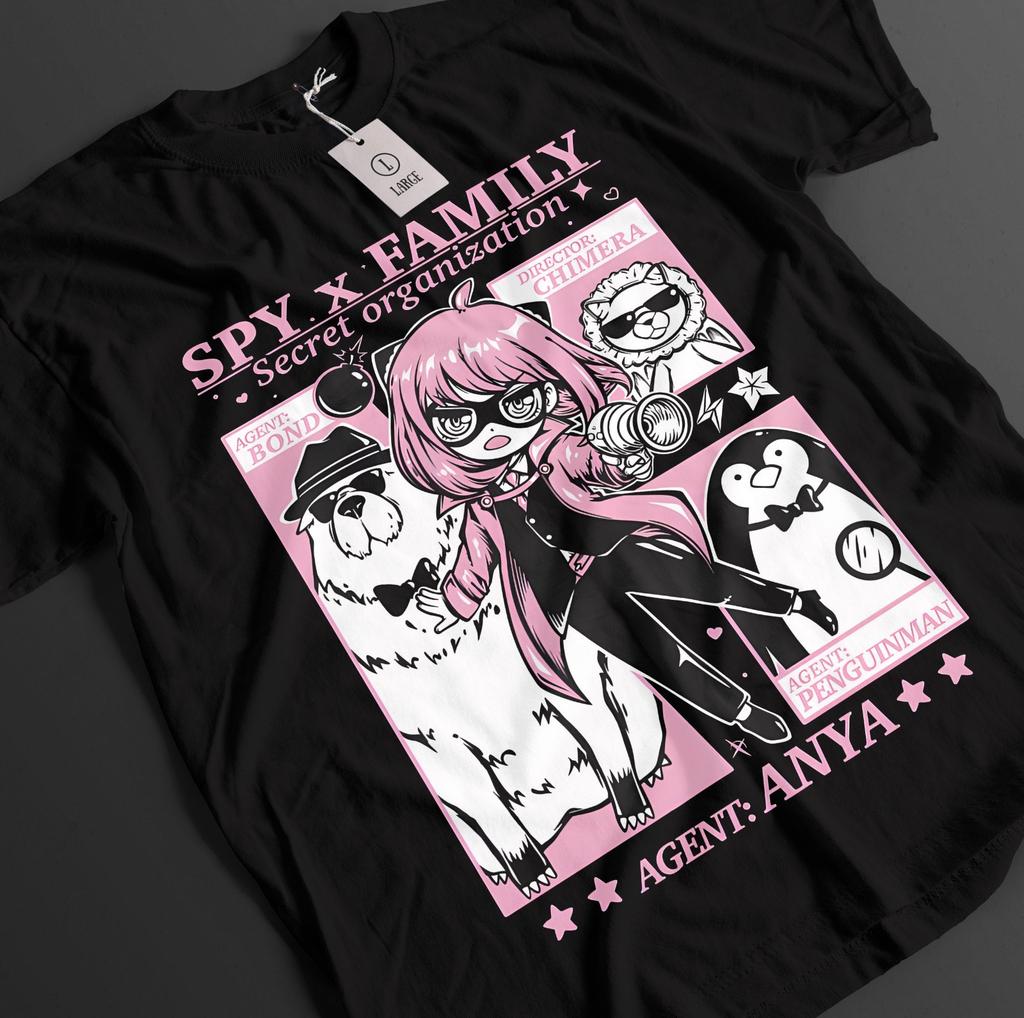 New Spy X Family Shirt Anya Tshirt Loid Forger T-Shirt Yor Tee Bond Sylvia Anime Top
