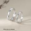 925 Sterling Silver Plated Open Couple Ring Set: Elegant and Simple Qixi Gift for Men and Women.