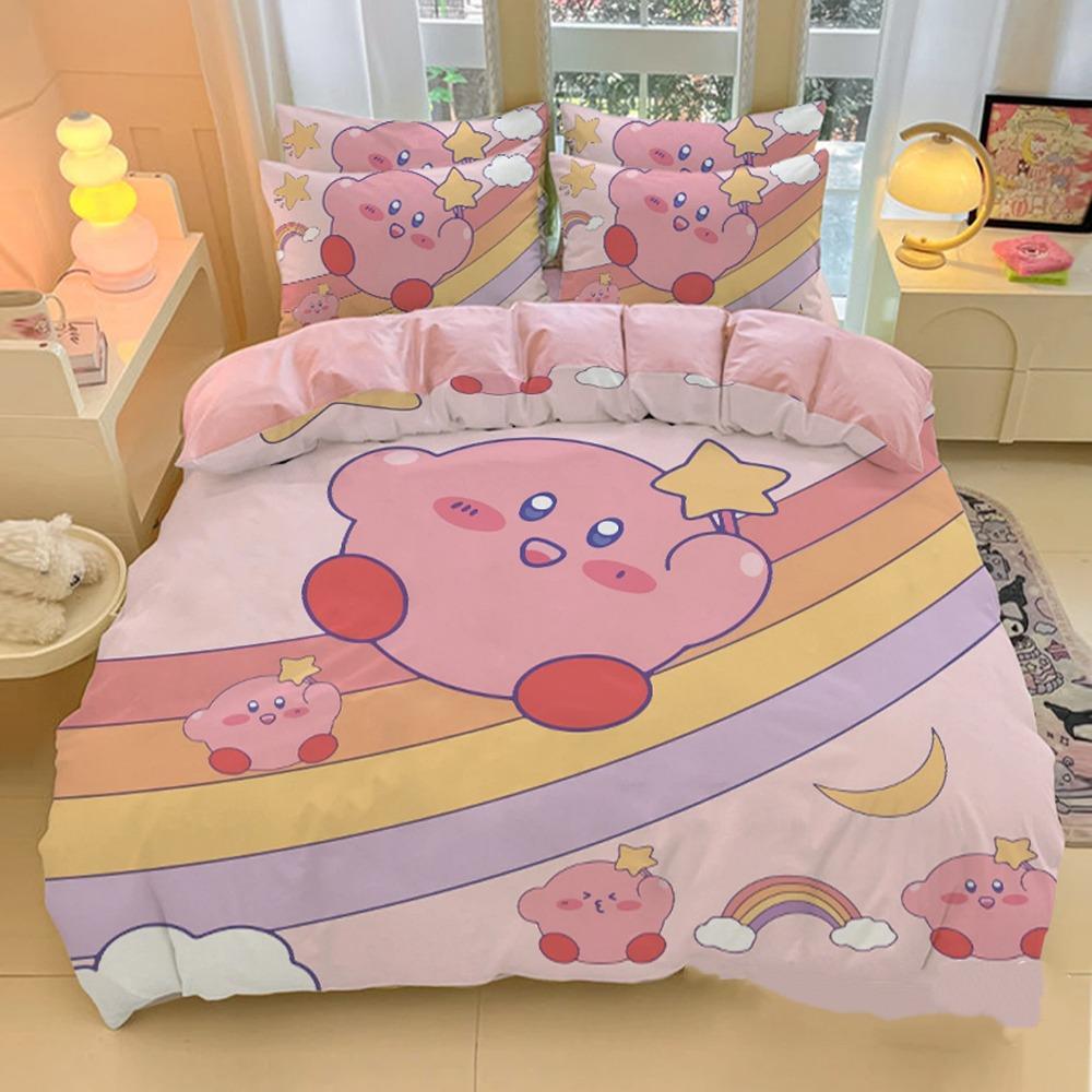 Pink Star Game Duvet Cover pillowcase Bedding Bedroom Decoration Children Gift adult Single Double bed Large SizeZip Duvet Cover