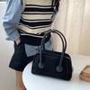 Autumn and Winter Suede Large-capacity Commuter Bag Handbag Women's Niche Splicing Plush Handbag
