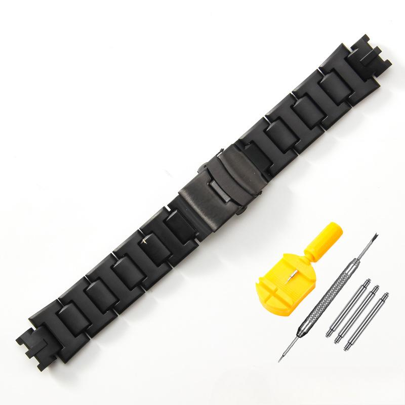 16mm Für Casio G-Shock PROTREK PRW-3100/6000/6100/3000 PRG-300 modifiziertes Kunststoff-Stahl-Verbund-Uhrenarmband Armbandzubehör