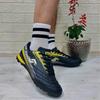 Jump 29117 Black-Yellow Lace-up Astroturf Football Shoes