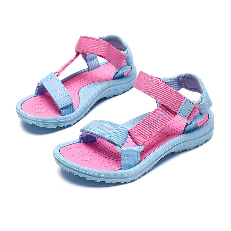 

Summer Cute Girls Outdoor Sport Beach Sandals Open-Toe Breathable Kids Flat Walking Sandalies Size 31-38 36