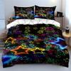 Colorful Neon Star Pattern. Bedding Sets Duvet Cover Sets Duvet Covers Pillowcases(1 * Duvet Cover 2 * Pillowcases Without Duvet Insert)