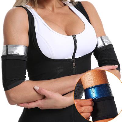 1 Paar Arm-Schlankmacher Kompressionsbandage Sport Sauna Schweißbänder Für Gewichtsverlust Damen Training Fitness Armfett-Verbrennungsband