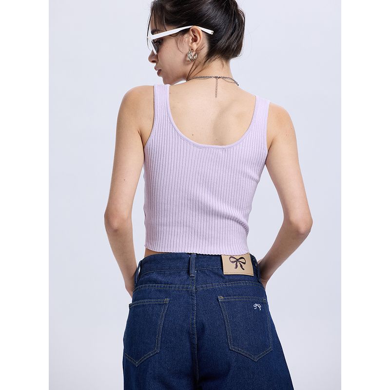Za2025 Summer New Women clothes Sexy Stretch Slim fit Solid Small V-neck Sleeveless Short Navel Knit vest