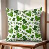 Funny St Patricks Day Cushion Cover Natural Linen Organic Fabric DoubleSided Printing Couch Pillow Covers Home Decor