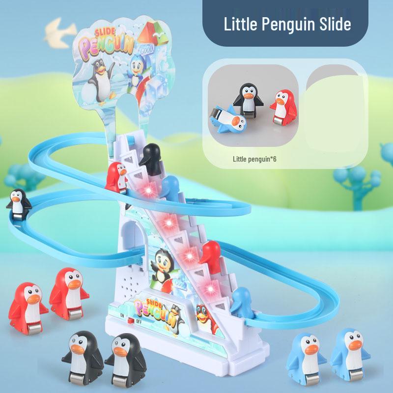 Pinguin Mic Urcând Scări Jucărie Pistă: Jucărie educativă pentru vârstele 3-6 ani