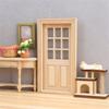 Antique Unpainted Miniature Door Model Figure For 1/12 Doll House Scene Decoration Kids Pretend Play Toy Accessory