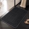 Linen Diatomaceous Earth Non-Slip Bath Mat: Strong Water Absorption, Anti-Fall Design for Bathroom and Washroom