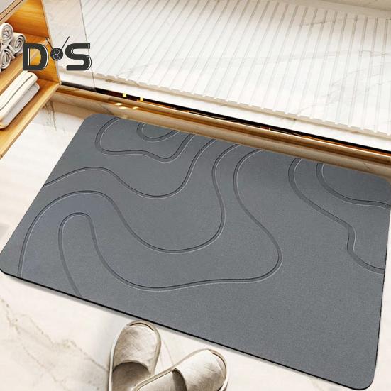 Baderomsgulvmatte Rasktabsorberende Hurtigtørkende Diatoméjord Sklisikker Bunn Inngangsmatte Trenger ikke vask Flerbruks Badekar Dusj Vask Kjøkken Teppe