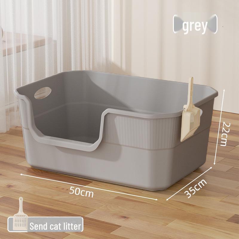 

Очень большой открытый лоток для кошачьего туалета с защитой от брызг