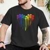 Lgbt Gay Pride Skull Rainbow Heart For Unisex Unisex T Shirts Hipster Tee Shirt O Neck Tshirt 100 Cotton Party Clothing