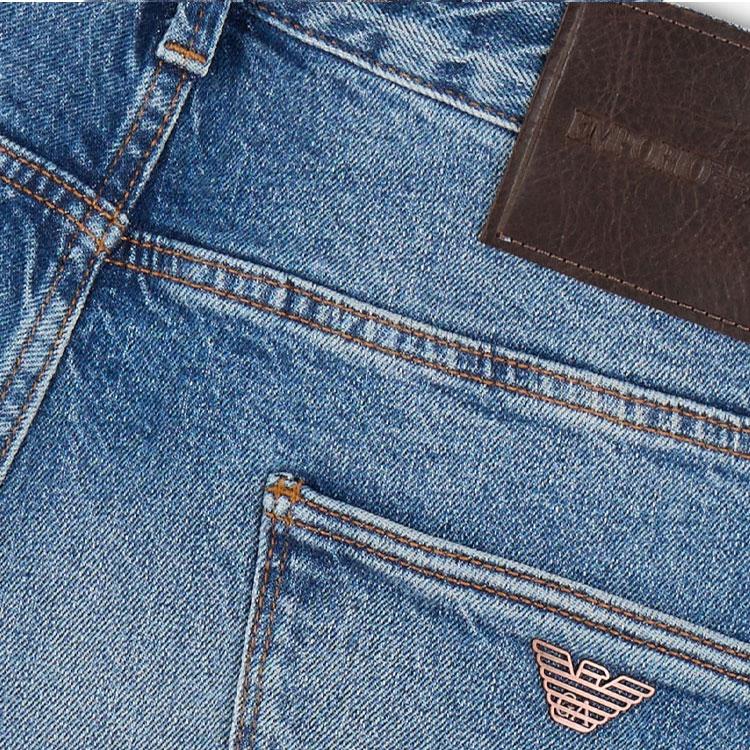 Emporio Armani J06 Slim Fit Jeans In Rinse Wash Stretch Denim With Dirty Effect Treatment 6D1J06-1D97Z-0942