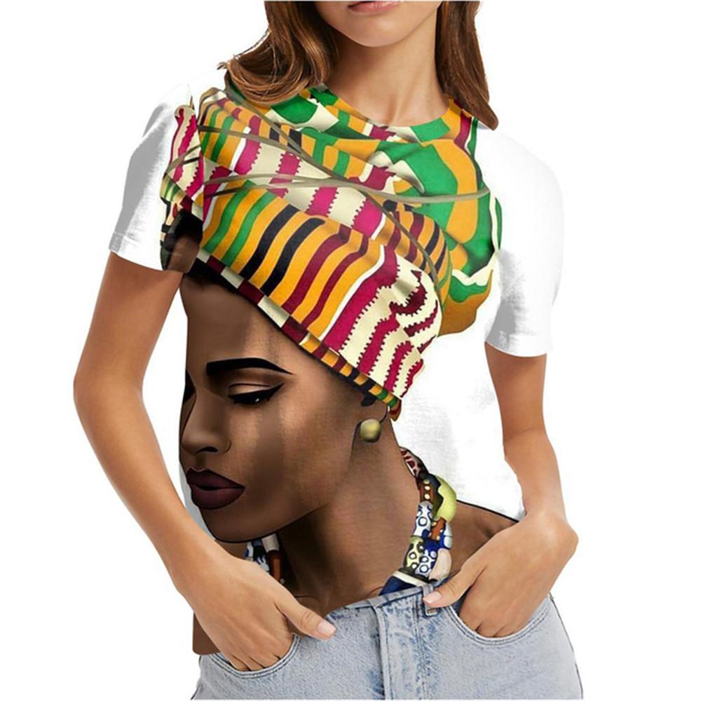 Vielseitige Harajuka Cartoon Mädchen Porträt Druck T-Shirts Damen Pullover Kurzarm Sommer Neu Designer Lässig O-Ausschnitt Weiblich