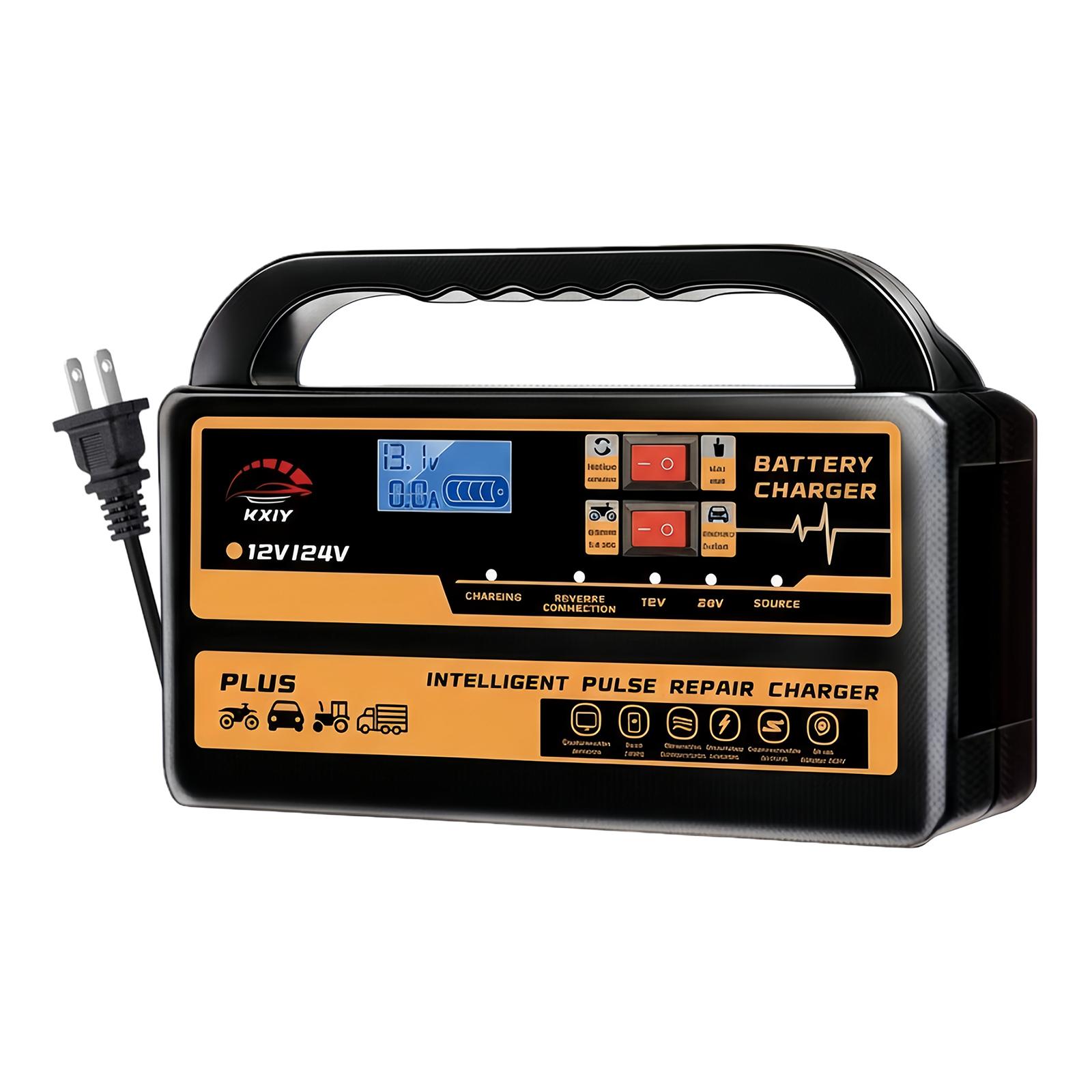 

Battery Maintainer Trickle Charger 12V/24V Lead-Acid Fully Automatic Smart Trickle Charger for Automotive Truck Motorcycle