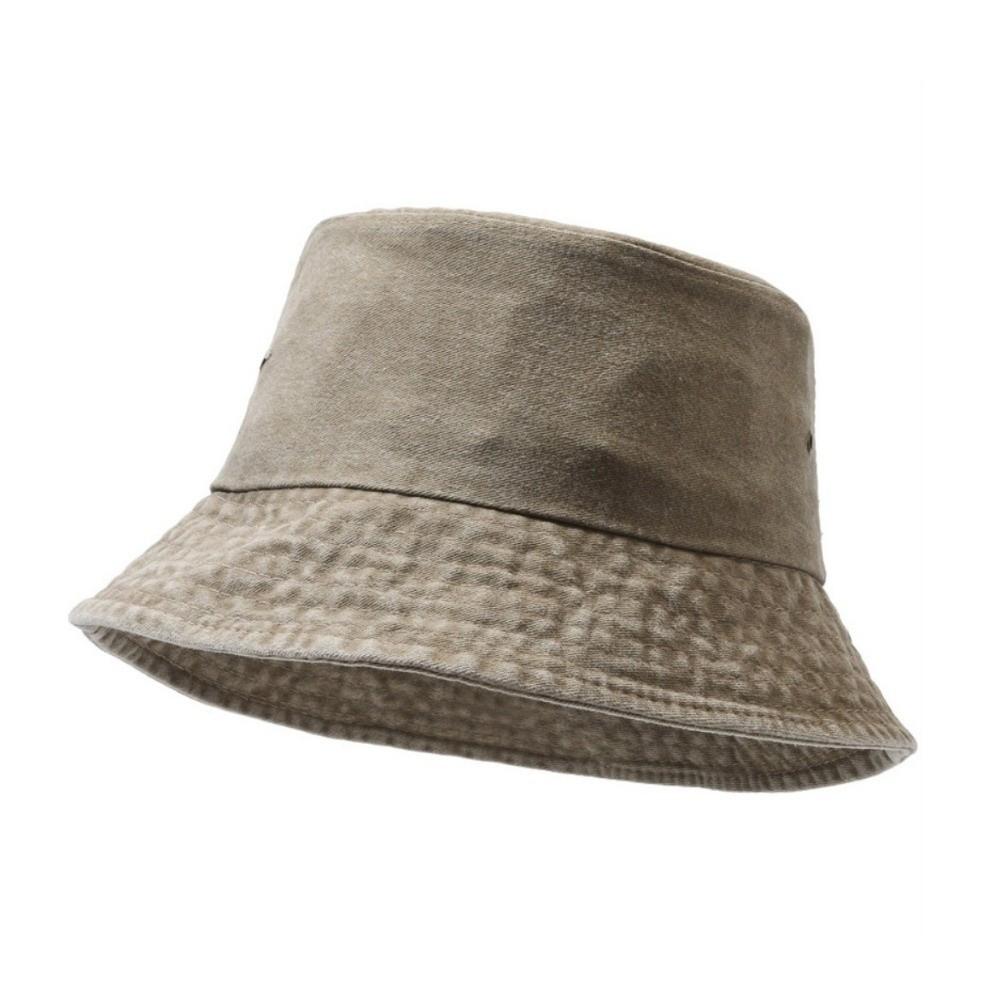 Hip Hop Solid Color Bucket Hat Wide Edge Washed Denim Fisherman Hat Foldable Thin Boonie Hat Summer Season