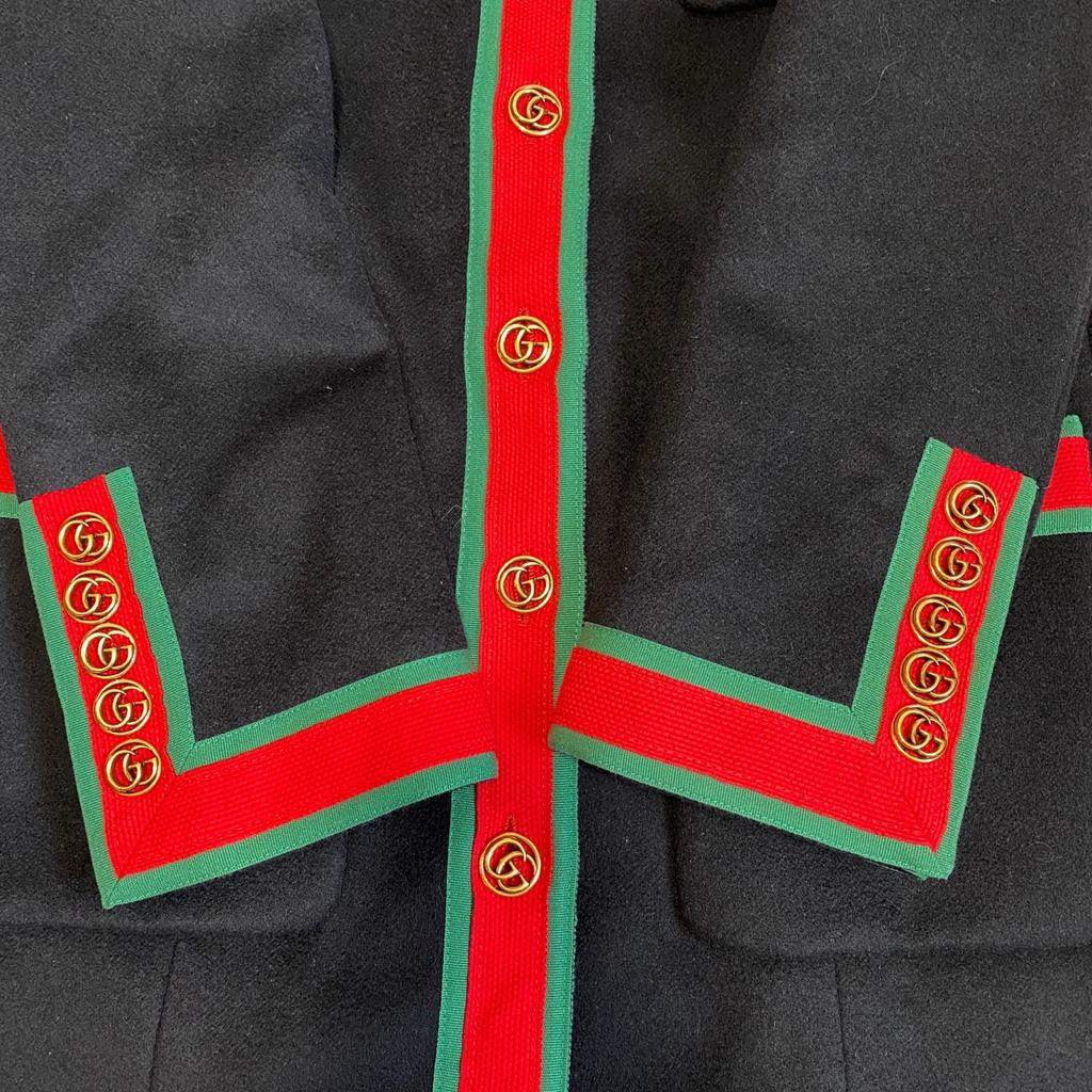 Used GUCCIOther outerwear black/Red / green wool/cotton Women