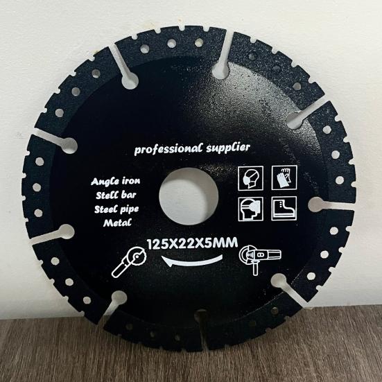 Saw Blade 115mm Stainless Steel Welded Construction Metal Saw Blade with Diamond Sand Outer Ring Precision Fit Angle Grinders Cutting Disc