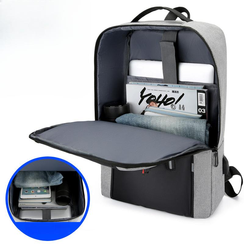 Student School Bag Men's Minimalist Business Laptop Backpack Multifunctional Large-Capacity Backpack