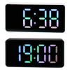 Mirror Clock Snooze Alarm Digital Timer Large Led Display Date Temperature Mute-