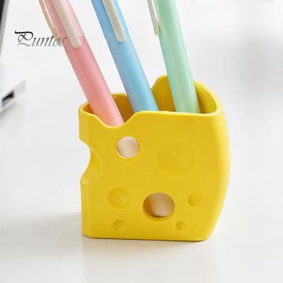Novelty Gifts for Coworkers Cheese Shape Storage Box, Cute Yellow Plastic Organizer, 3D Printing Decorative Key Holder Entryway Creative Ornament Home