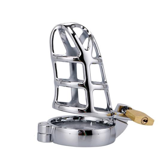 Male Penis Chastity Lock Cage Time Delay Ring Masturbation Massager Sex Toys