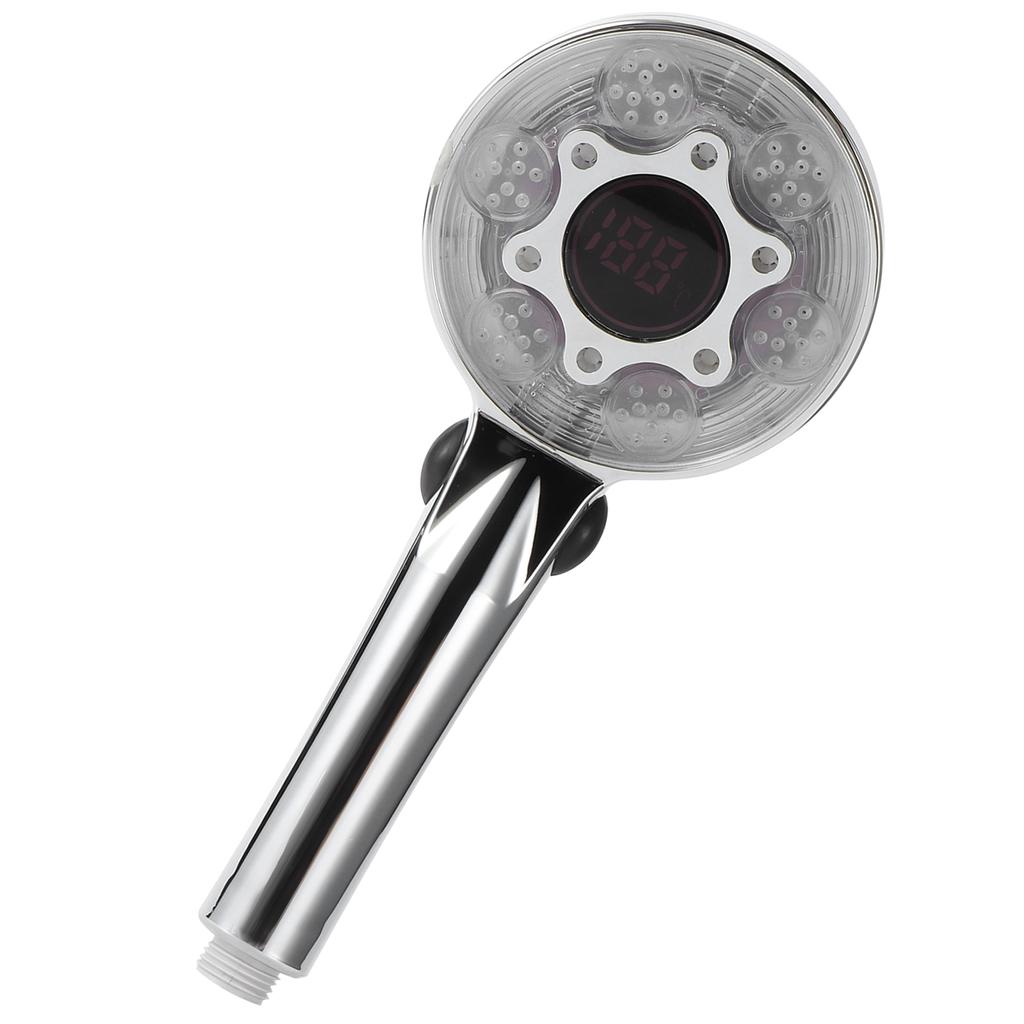 G1/2in Digital LED Shower Head with 3?Color Temperature Controller Handheld 3 Spraying Mode