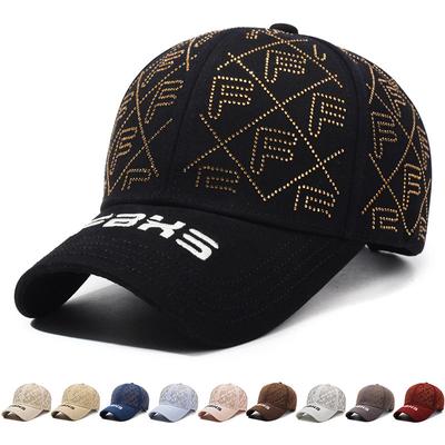 Spring Autumn Rhinestone Letters Cap Women Sunshade Sunscreen Hat Men Outdoor Baseball Cap