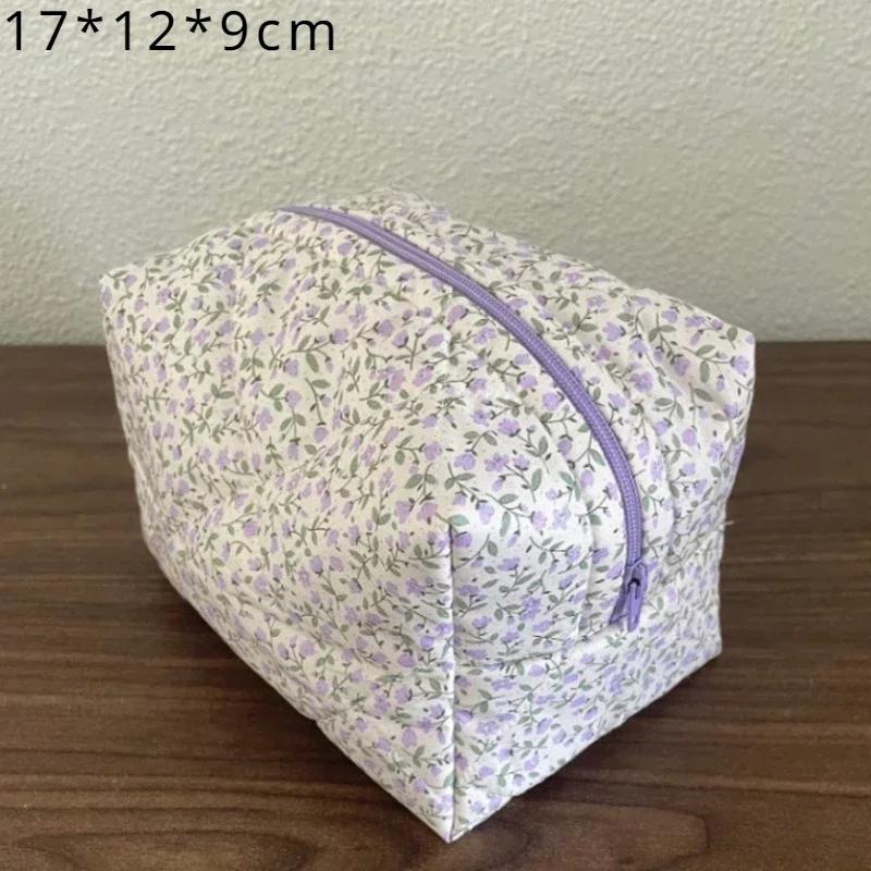 

Органайзер для хранения, пухлые стеганые косметички с цветочным принтом, косметичка с цветочным принтом, большая дорожная косметичка, аксессуары для макияжа