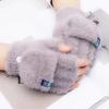 Protection Plush Fingerless Gloves Female Winter Mitten Soft Warm Student Women Flip Gloves Outdoor Write Gloves Thickened Cold